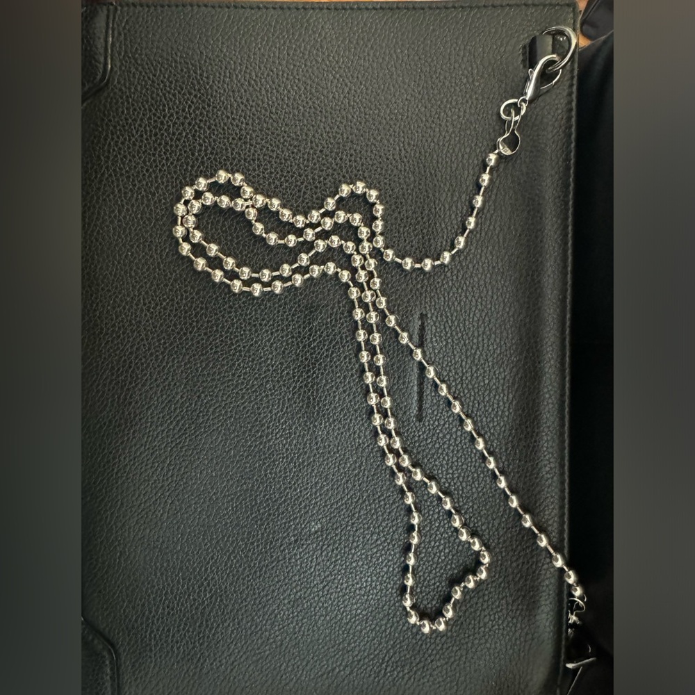 CHRISTIAN LOUBOUTIN Spike studs Sky porch Clutch bag/ 3 way Leather Black - Picture 6 of 13